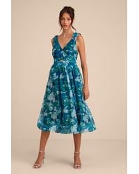 Lulus - Flowering Day Dream Floral Organza Midi Bubble Dress - Lyst