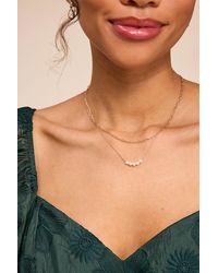 Lulus - Judith Pearl Layered Necklace - Lyst