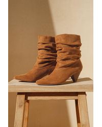 Lulus - Carrie Suede Slouchy Mid-Calf Boots - Lyst