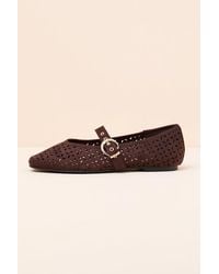 Lulus - Nanette Eyelet Buckle Ballet Flats - Lyst