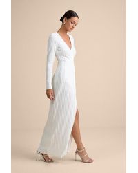Lulus - Love Lasts Forever Sequin Long Sleeve Maxi Dress - Lyst