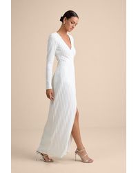 Lulus - Love Lasts Forever Sequin Long Sleeve Maxi Dress - Lyst