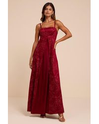 Lulus - Mitzie Embroidered Maxi Dress - Lyst