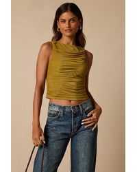 Lulus - Camari Mesh Ruched Tank Top - Lyst