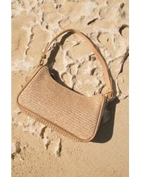 Lulus - Tailani Raffia Shoulder Bag - Lyst