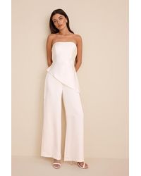 Lulus - Zettie Organza Asymmetrical Jumpsuit - Lyst