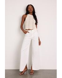 Daze Denim - Wanderer Split Hem Wide-Leg Jeans - Lyst