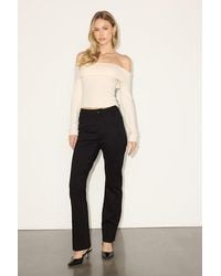 Lulus - Esmine Ponte Mid-Rise Trouser Pants - Lyst