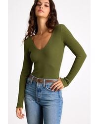 Lulus - Easygoing Chic Long Sleeve Bodysuit - Lyst