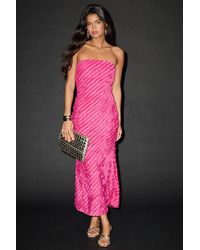 Lulus - Faelyn Strapless Ruffled Midi Dress - Lyst
