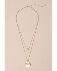 Lulus - Effortlessly Ravishing Pearl Pendant Layered Necklace - Lyst