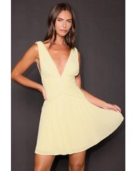 Lulus - Rhea Pleated Skater Mini Dress - Lyst