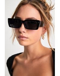 Lulus - Icon Ready Rectangular Sunglasses - Lyst