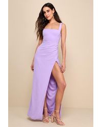 Lulus - Glamorous Disposition Ruched Maxi Dress - Lyst