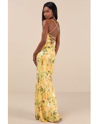 Lulus - Glittering Icon Iridescent Sequin Lace-Up Maxi Dress - Lyst