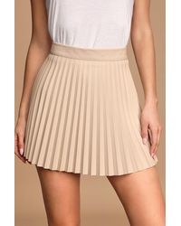 Lulus - Better Luck Next Time Vegan Leather Pleated Mini Skirt - Lyst