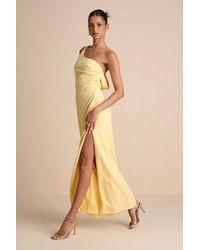 Lulus - Maevyn Cowl Back Column Maxi Dress - Lyst