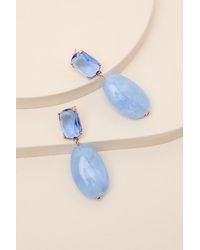 Lulus - Sirona Stone Drop Earrings - Lyst