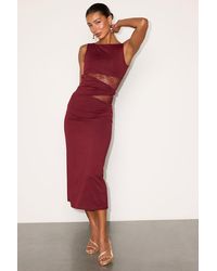 Lulus - Klea Lace Cutout Column Midi Dress - Lyst