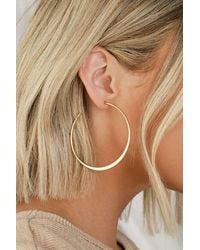 Lulus - Alter Ego Hoop Earrings - Lyst