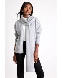 Lulus - Rodina Open-Front Cardigan And Scarf Set - Lyst