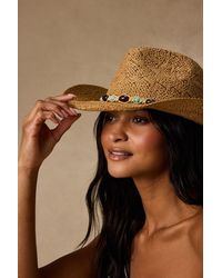 Lulus - Ripley Woven Straw Western Hat - Lyst