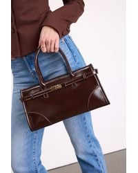 Lulus - Ravello Chocolate Vegan Leather Crossbody Handbag - Lyst