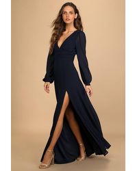 Lulus - Love You So Long Sleeve Maxi Dress - Lyst