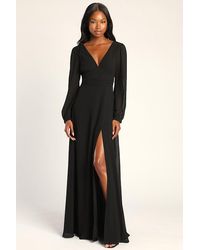 Lulus - Love You So Long Sleeve Maxi Dress - Lyst