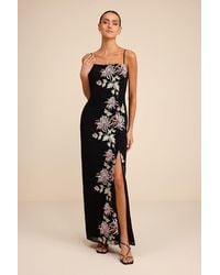 Lulus - Talisa Floral Embroidered Column Maxi Dress - Lyst
