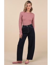 Rolla's - Gigi Dark Wash High-Rise Barrel Jeans - Lyst