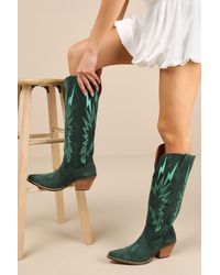 Dingo - Thunder Road Suede Leather Knee-High Western Boots - Lyst