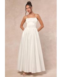 Lulus - Bria Basque Waist Maxi Dress - Lyst