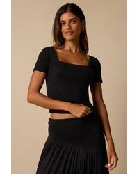 Lulus - Dalida Ribbed Knit Short Sleeve Top - Lyst