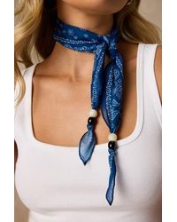 Lulus - Jovie And Beaded Bandana Scarf Set - Lyst