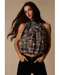 Lulus - Sathia Multi Floral Mock Neck Tank Top - Lyst