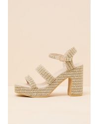 Matisse - Alessia Raffia Platform High Heel Sandals - Lyst