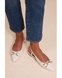 Lulus - Lillian Pointed-Toe Slingback Flats - Lyst
