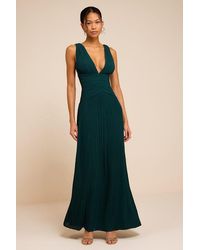 Lulus - Kelina Pleated Drop Waist Maxi Dress - Lyst