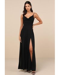 Lulus - Notorious Poise Sleeveless Cowl Neck Maxi Dress - Lyst