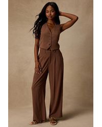 Lulus - Suits You Perfectly Linen Wide-Leg Pants - Lyst