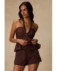 Lulus - Sylvette Tie-Front High-Waisted Shorts - Lyst