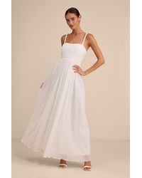 Lulus - Alana Textured Sleeveless Maxi Dress - Lyst