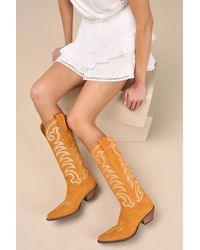 Dingo - Movin' On Suede Leather Knee-High Western Boots - Lyst