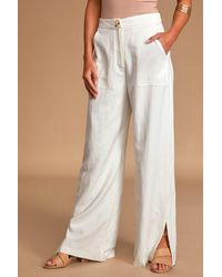Lulus - Jet Stream High-Waisted Wide-Leg Pants - Lyst