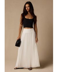 Lulus - Liada Pleated High-Waisted Maxi Skirt - Lyst