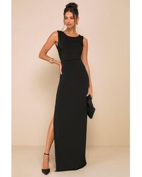 Lulus - Significant Allure Slinky Knit Ruched Maxi Dress - Lyst