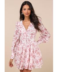 Glamorous - Signature Charm And Floral Bustier Mini Dress - Lyst