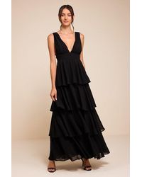 Lulus - Amazing Evening Tiered Maxi Dress - Lyst