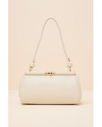Lulus - Bryn Cream Shoulder Bag - Lyst